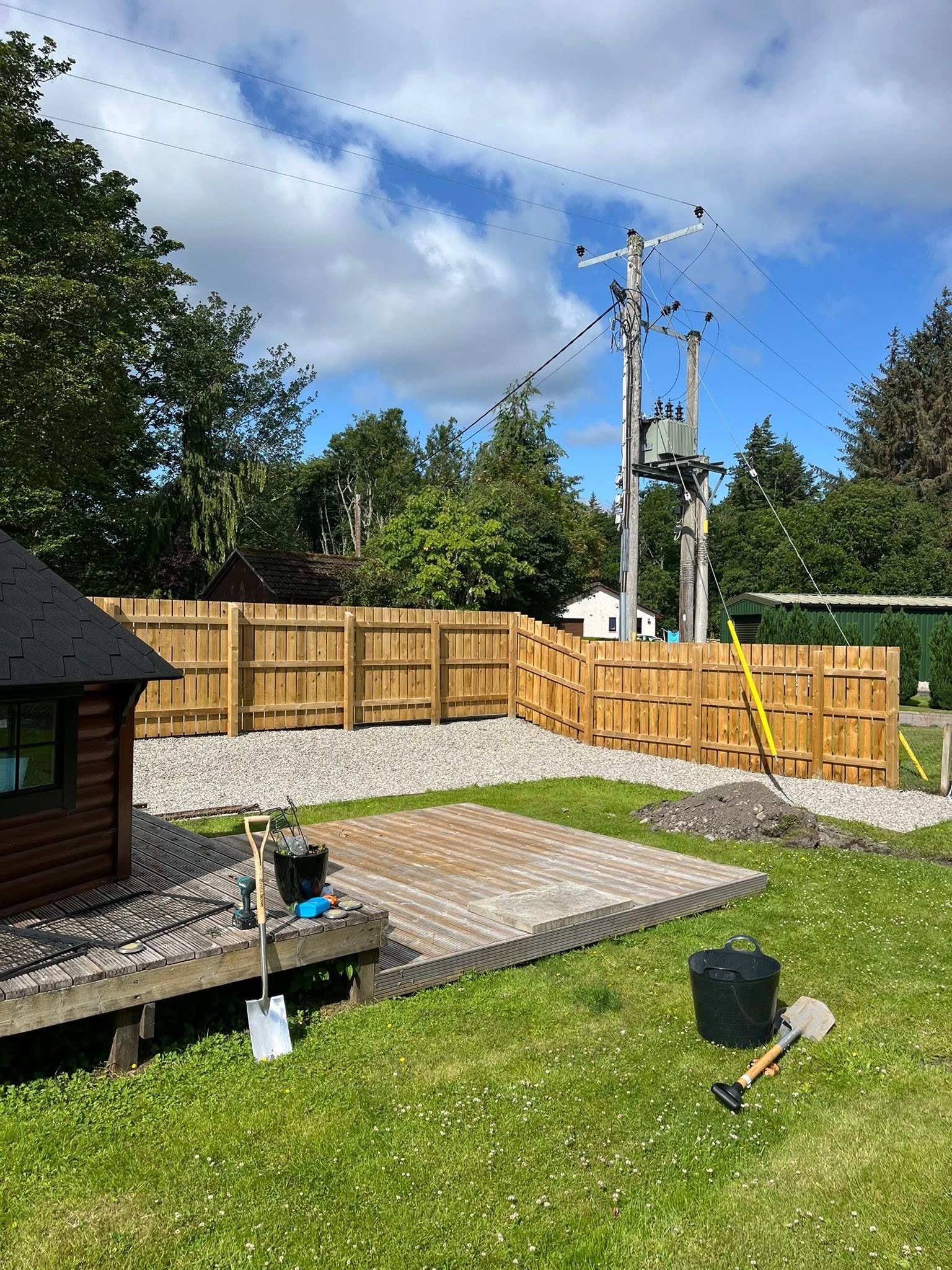 Garden timber deck or pergola build